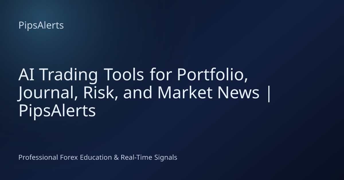 AI Trading Tools for Portfolio, Journal, Risk, and Market News | PipsAlerts