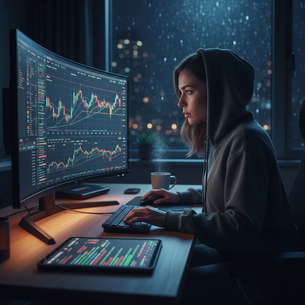 Forex signal provider analyzing charts