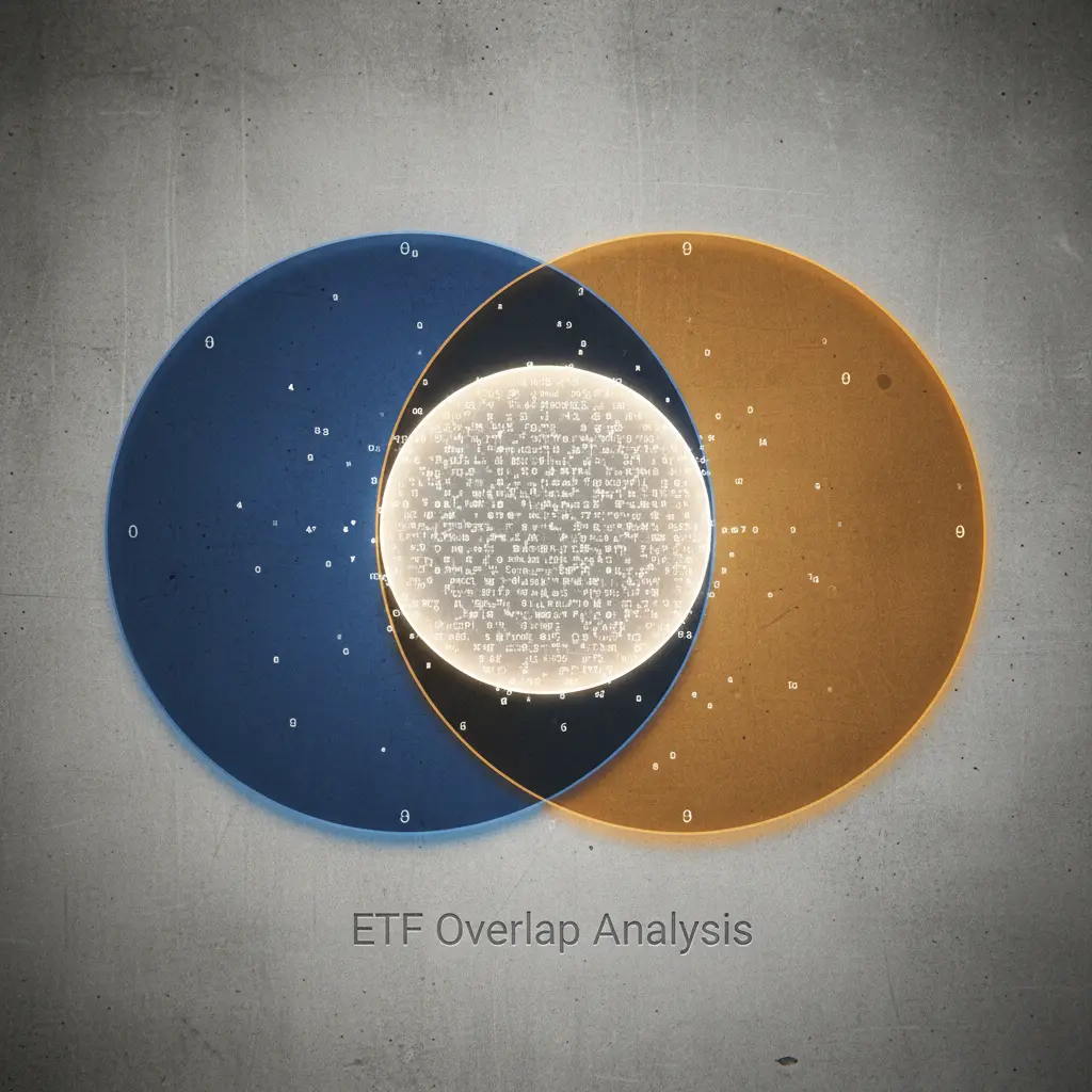 Chart showing overlapping holdings between two ETFs