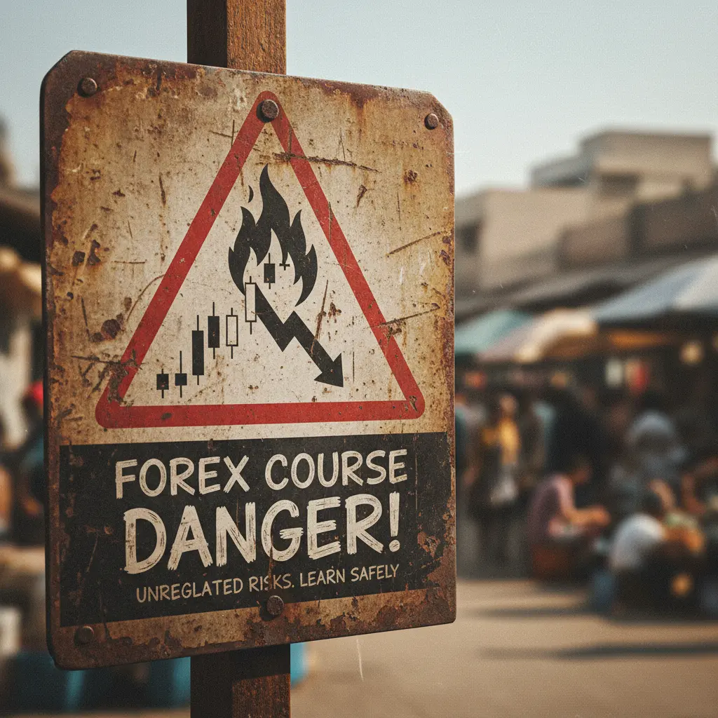 Warning sign for Forex trading courses