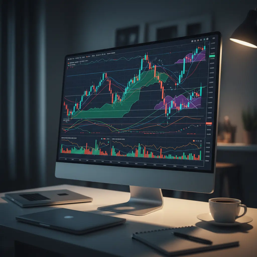 Chart showing different technical indicators used for forex signal generation
