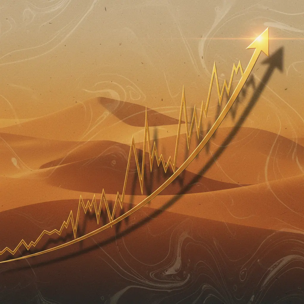 Crude oil price chart showing volatility