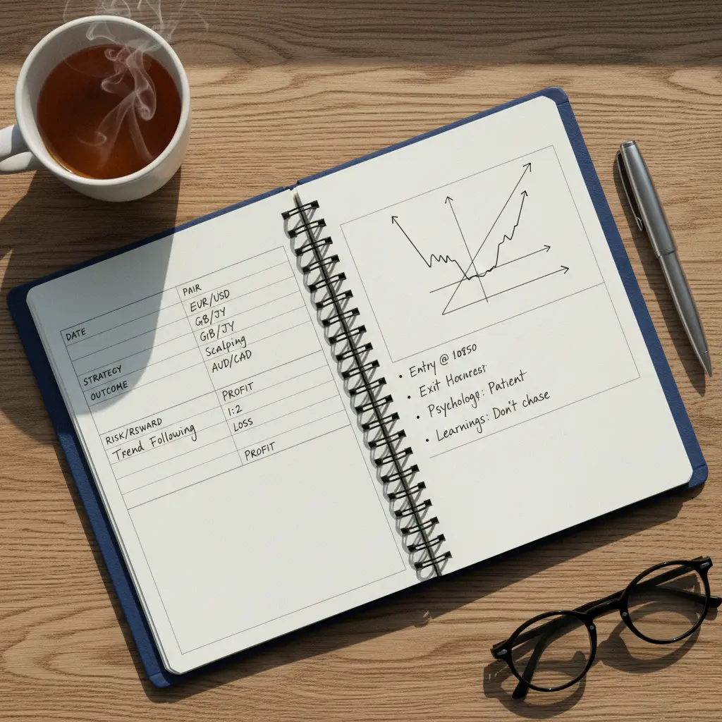 Example of a trading journal entry