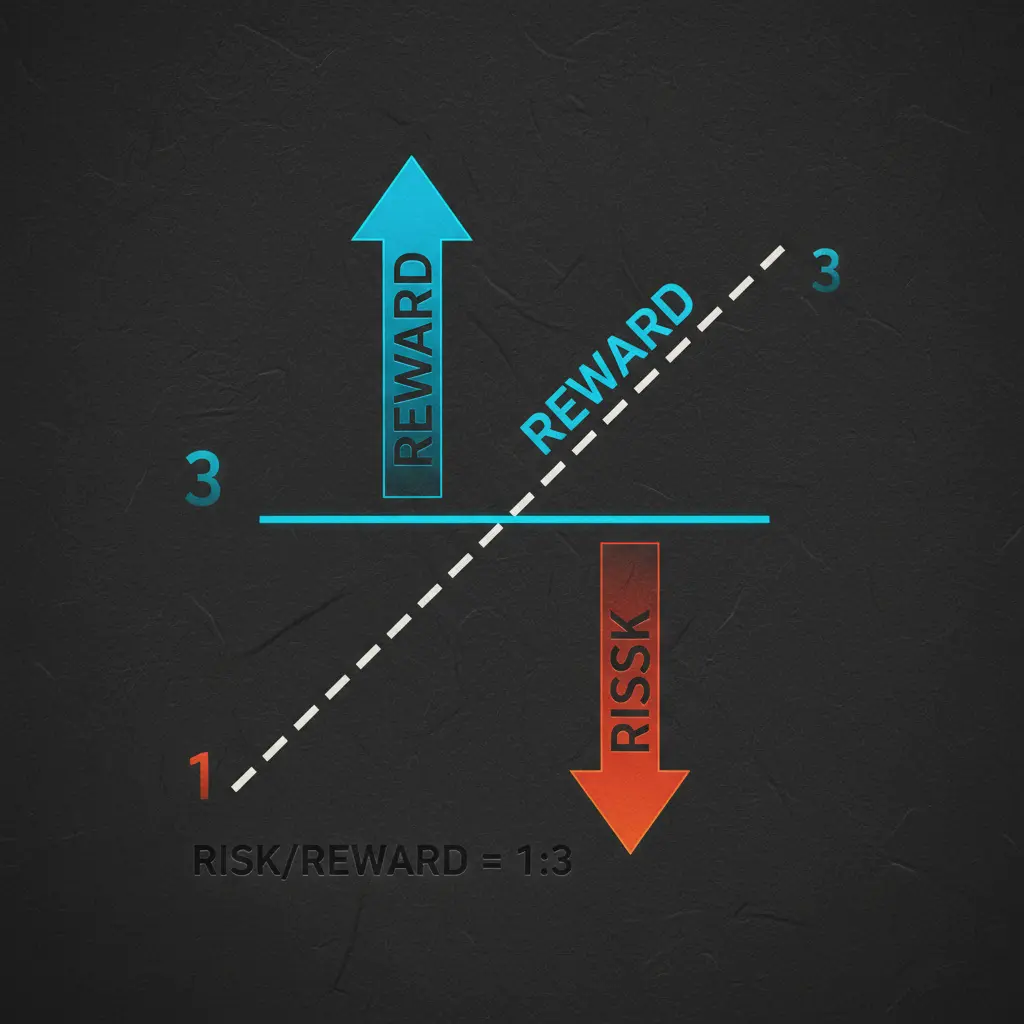 Chart showing risk-reward ratio