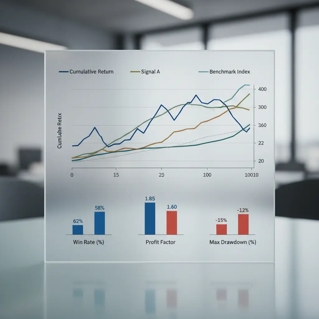 Chart showing key trading signal performance metrics
